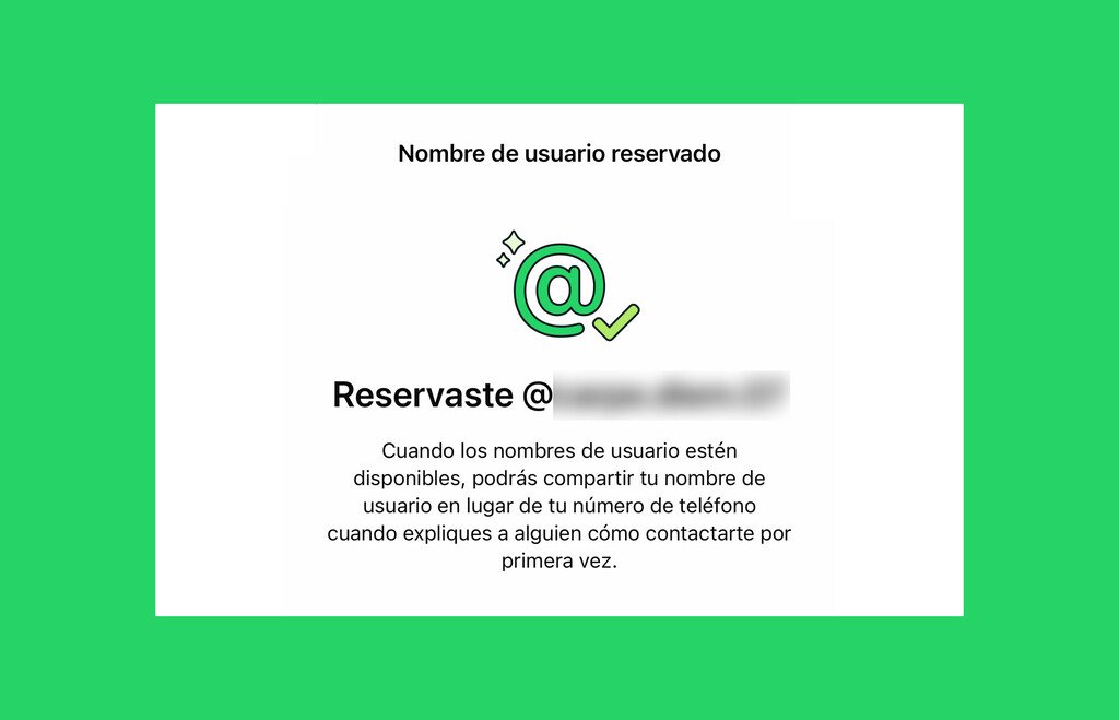 WhatsApp permite la reserva de nombres de usuario y establece claves de privacidad