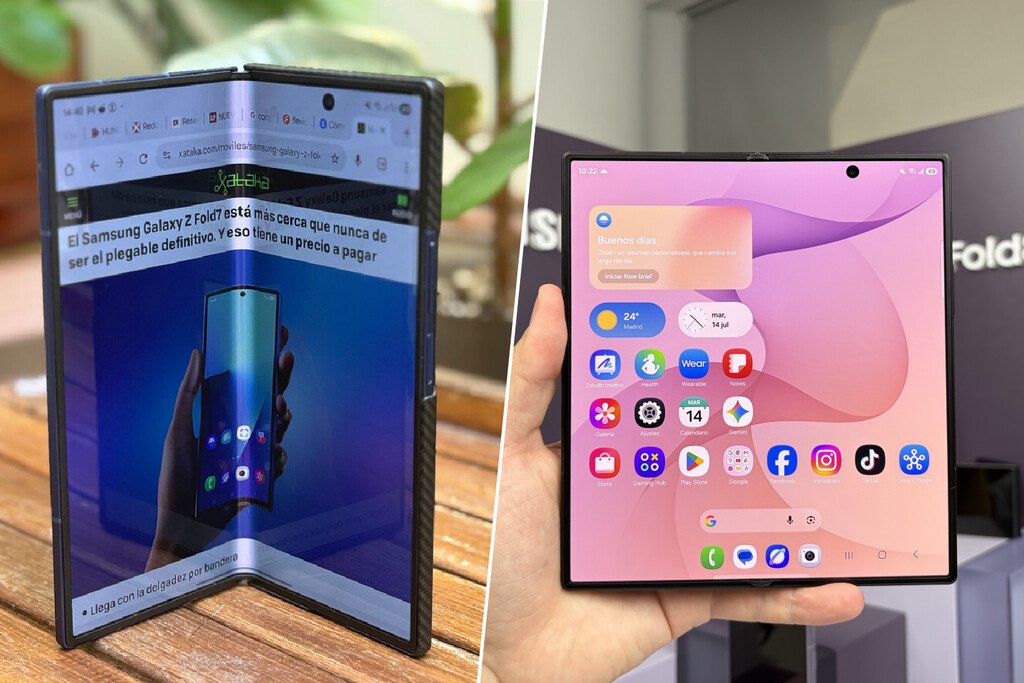 Comparativa entre generaciones de plegables de Samsung: Galaxy Z Fold8 Ultra y Galaxy Z Fold7