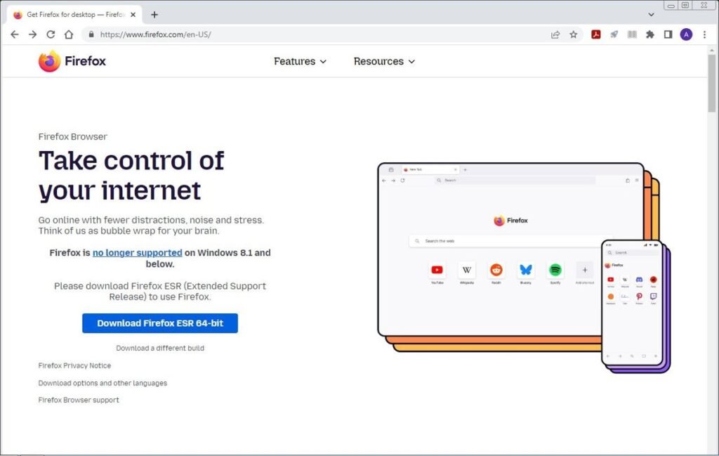 Mozilla cesará el soporte de Firefox en Windows 7, 8 y 8.1 con su última actualización de febrero
