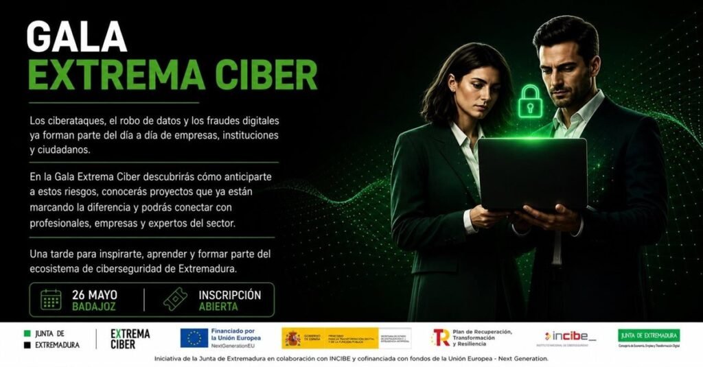La Gala Extrema Ciber reunirá en Badajoz el próximo 26 de mayo al ecosistema regional de innovación y ciberseguridad